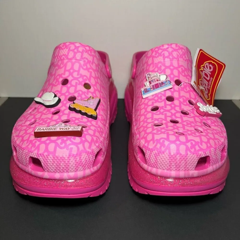 Mens *NWT* CROCS Barbie Movie Mega Crush Pink Clogs / Size 13